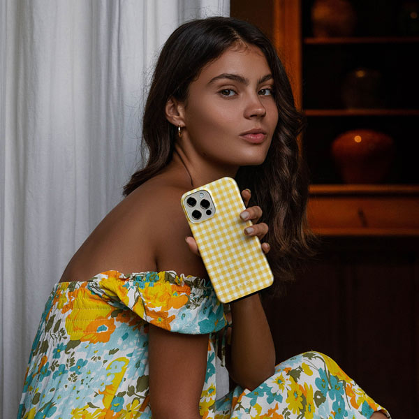 Tuscan Sun - Yellow Plaid Samsung Galaxy S26 FE Case