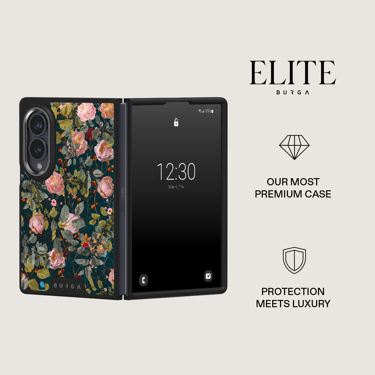 Bloomy Garden - Vintage Samsung Galaxy Z Fold 8 Case