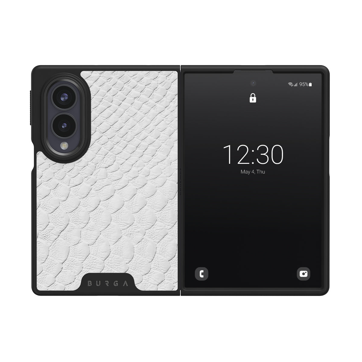 Glacial Desert - White Snakeskin Samsung Galaxy Z Fold 8 Case
