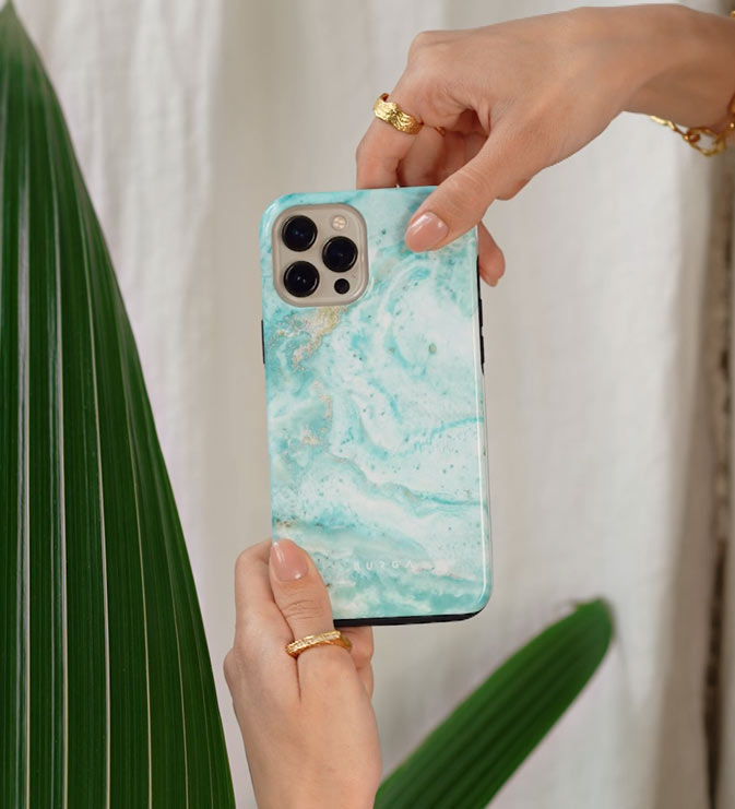 Uluwatu Waves - Teal Samsung Galaxy S26 FE Case