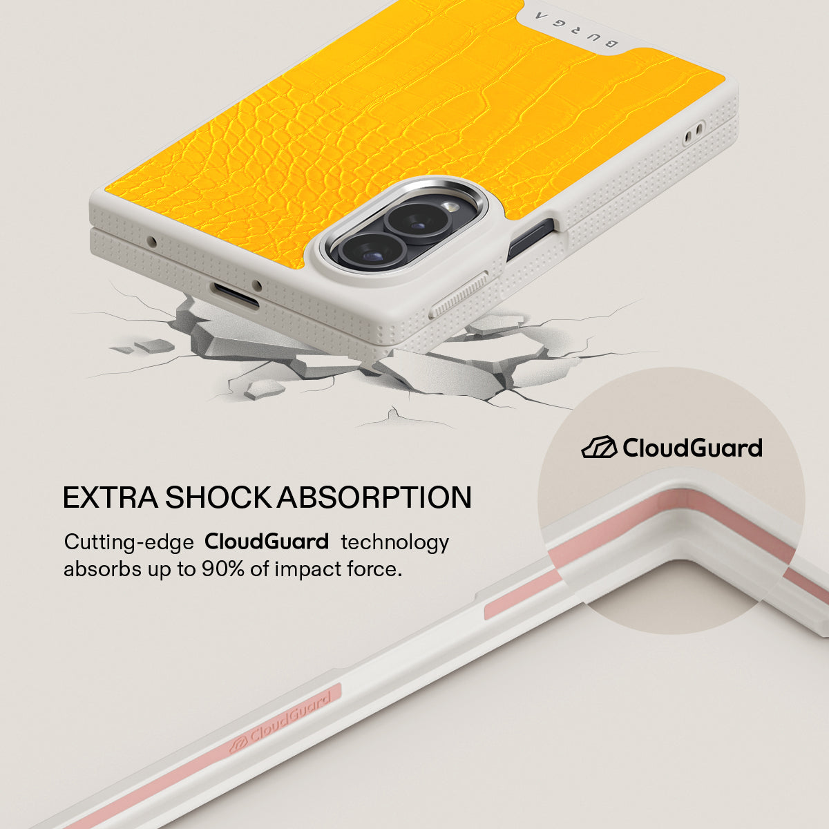 Canary Yellow - Snake Skin Samsung Galaxy Z Fold 8 Case