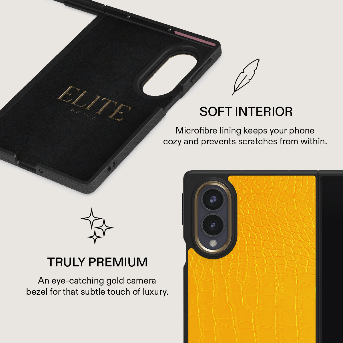 Canary Yellow - Snake Skin Samsung Galaxy Z Fold 8 Case