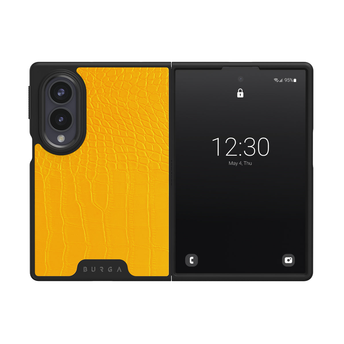 Canary Yellow - Snake Skin Samsung Galaxy Z Fold 8 Case