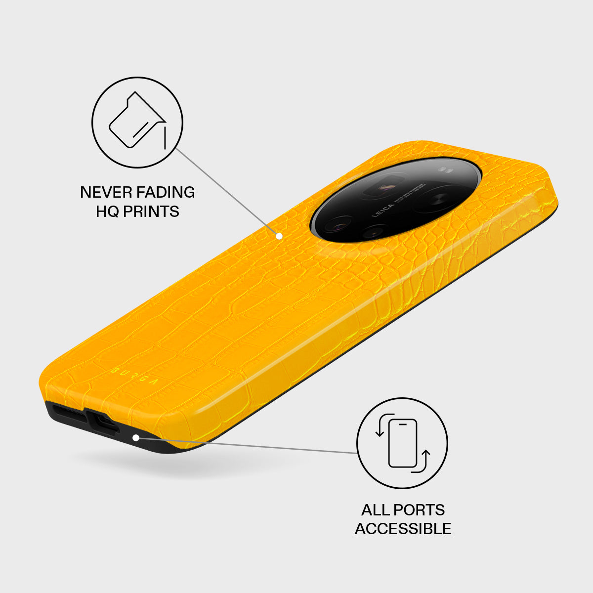 Canary Yellow - Snake Skin Xiaomi 17 Ultra Case
